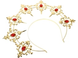 Coroa Dourada Para Bolo, Acessório De Cabelo, Tiara, Tiara De Cosplay De Deusa Metálica, Lolita