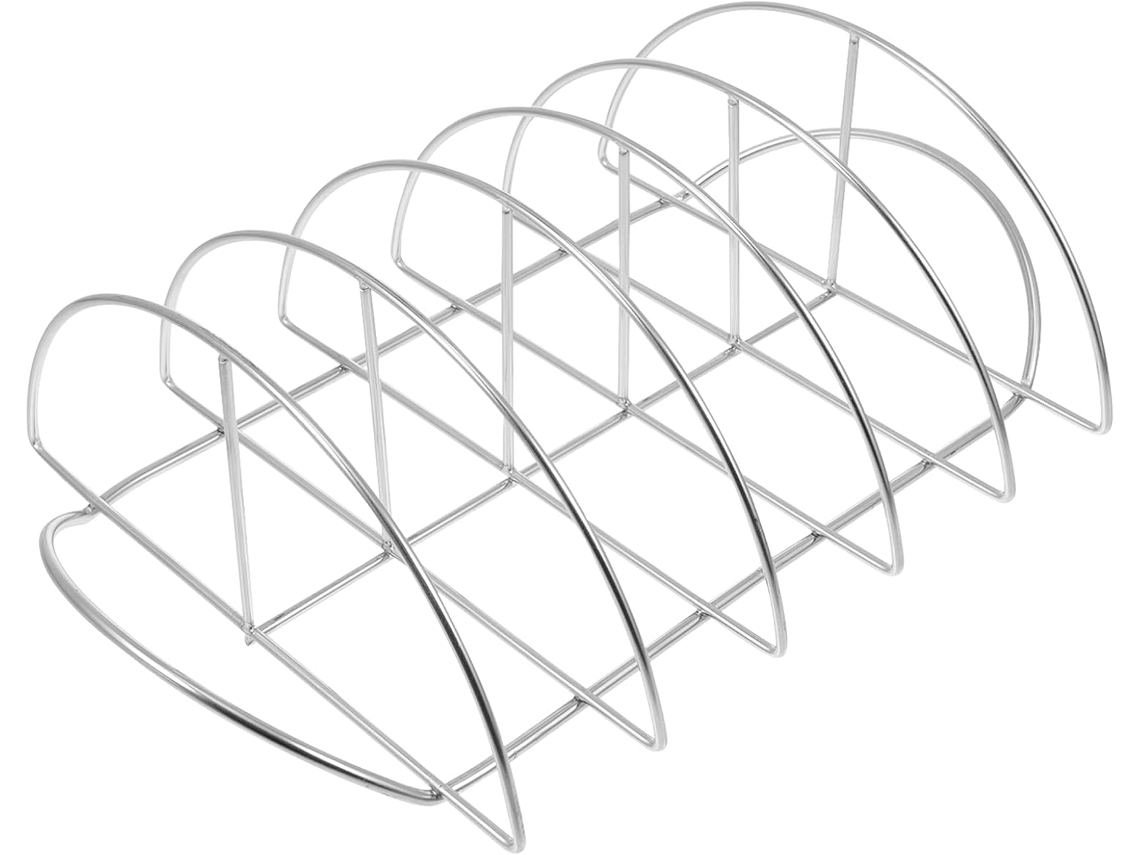 Suporte Para Costelas Em Aço Inoxidável, Peça Única, Para Churrasqueira. Resistente E Durável.
