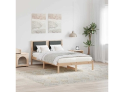 Vidaxl Estrutura Da Cama Com Cabeceira Cinza Escuro 120 X 190 Cm