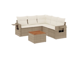 Garden Sofa Set, Garden Sofa Sets Vidaxl Bege Rattan / Vime (n/a)