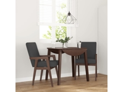 Vidaxl Cadeiras De Jantar Com Almofadões 2 Pcs Madeira Maciça Castanho
