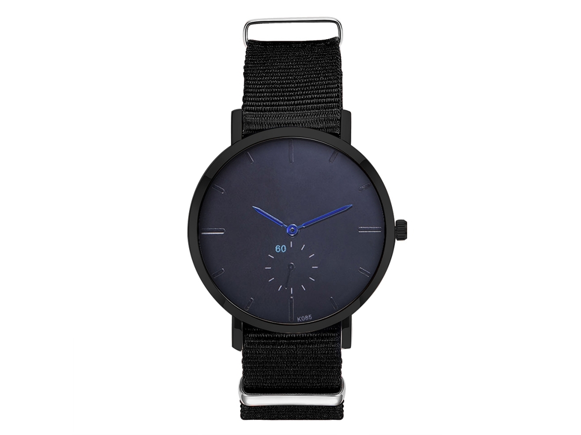 Relógio de Moda para Homens e Mulheres com Pulseira de Nylon Dial Redondo Relógio de Quartzo para Namorados