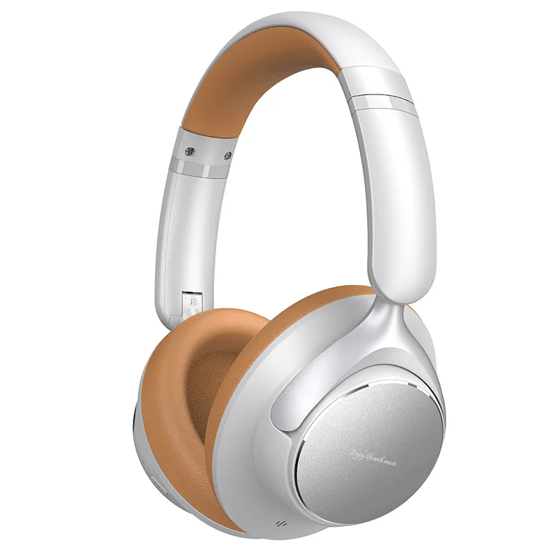 Fones De Ouvido Bluetooth Sem Fio,supra-auriculares,com Cancelamento De Ruído Ativo,graves Potentes E Bateria De Longa Duração (branco Marfim)