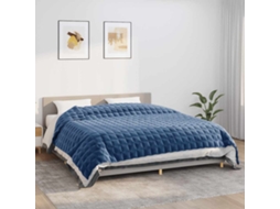 Vidaxl Manta Pesada 15 Kg 220x260 Cm Tecido Azul