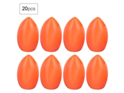 Parafuso de Borracha Oval Laranja para Pesca 20un