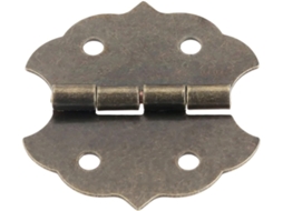 Conjunto De 4 Dobradiças Planas + 16 Parafusos, 29x 31mm, 4 Furos, Para Móveis De Madeira
