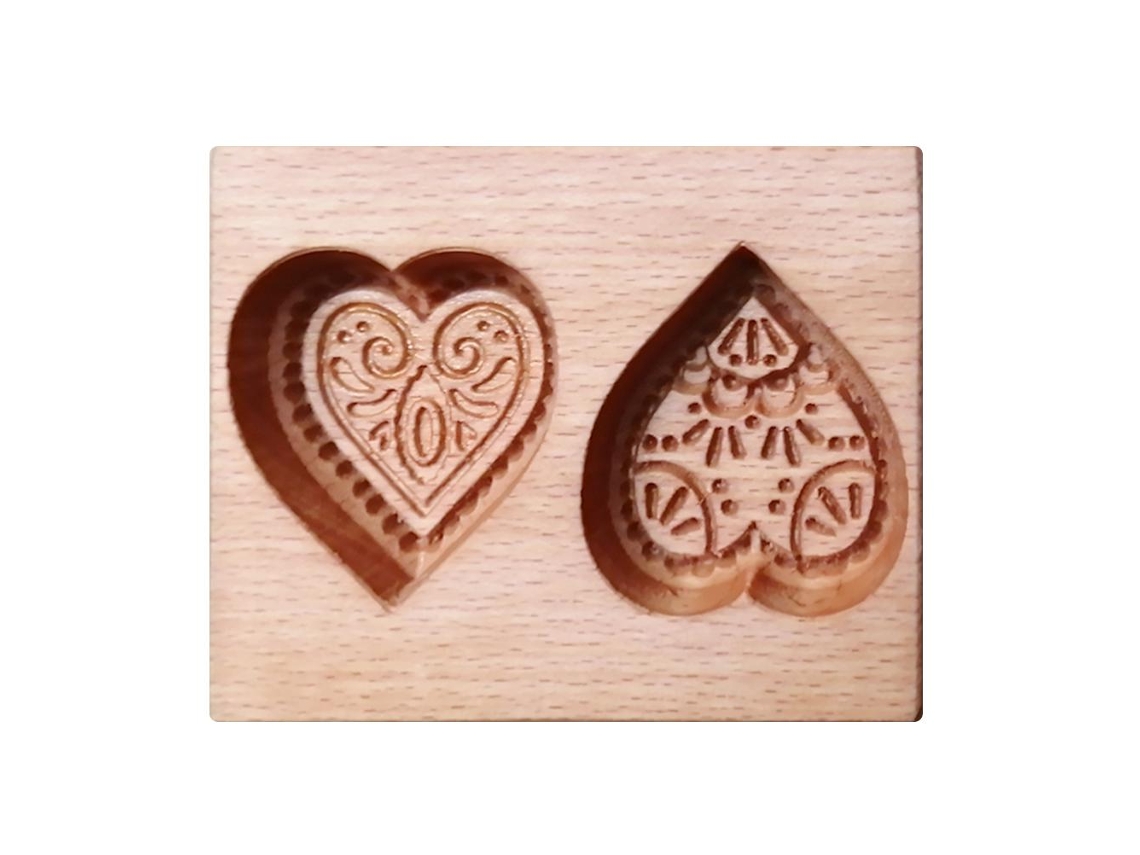 Moldes de Bolo de Madeira LAXISCREED Coração Natural