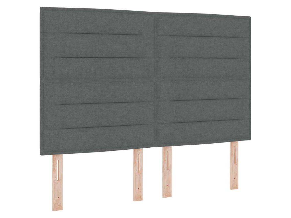Cabeceira com Cabeceira Cinza Escuro 144 cm Couro Sintético MAISON EXCLUSIVE