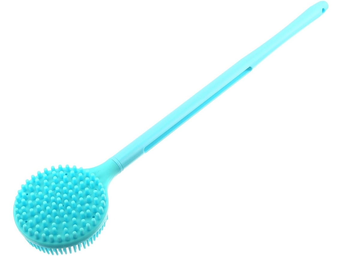 Escova De Banho Zerodeko, Escova Esfoliante De Silicone Dupla Face Com Cabo Longo, Cerdas Flexíveis E Orifício Para