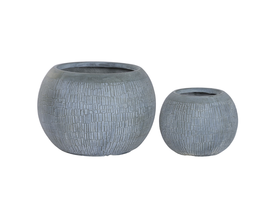 Conjunto De Vasos Home Esprit Turquesa Fibra Magnésio 55 X 55 X 38 Cm (2 Peças)