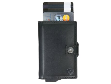 Valenta Porta Cartões Card Case Plus Wallet Black/silver