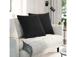 Vidaxl Travesseiros De Sofá 2 Pcs Preto 60 X 60 Cm