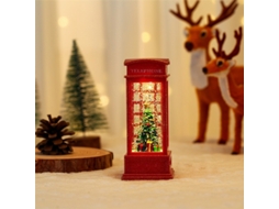 Luzes De Natal Com Papai Noel Brilhante, Lanternas A Bateria Ou Luminosas, Lanternas De Cabine Telefônica Ideais Para Decoração De-aquaforge