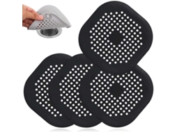 Conjunto De 4 Pegadores De Cabelo Quadrados De Silicone Com Ventosas,15x15 Cm Para Banheiro E Cozinha Btforus