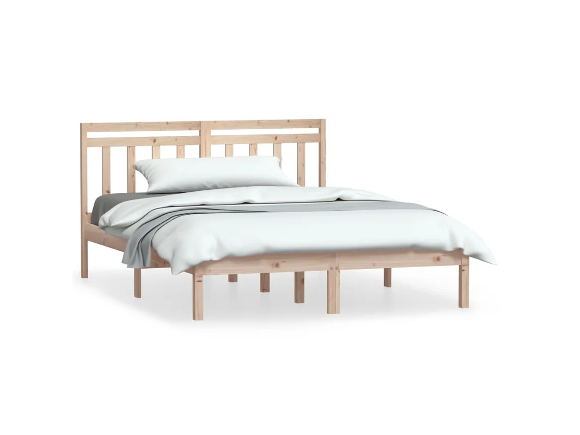 Estrutura de Cama King Size 150x200 Cm Madeira Maciça MAISON EXCLUSIVE