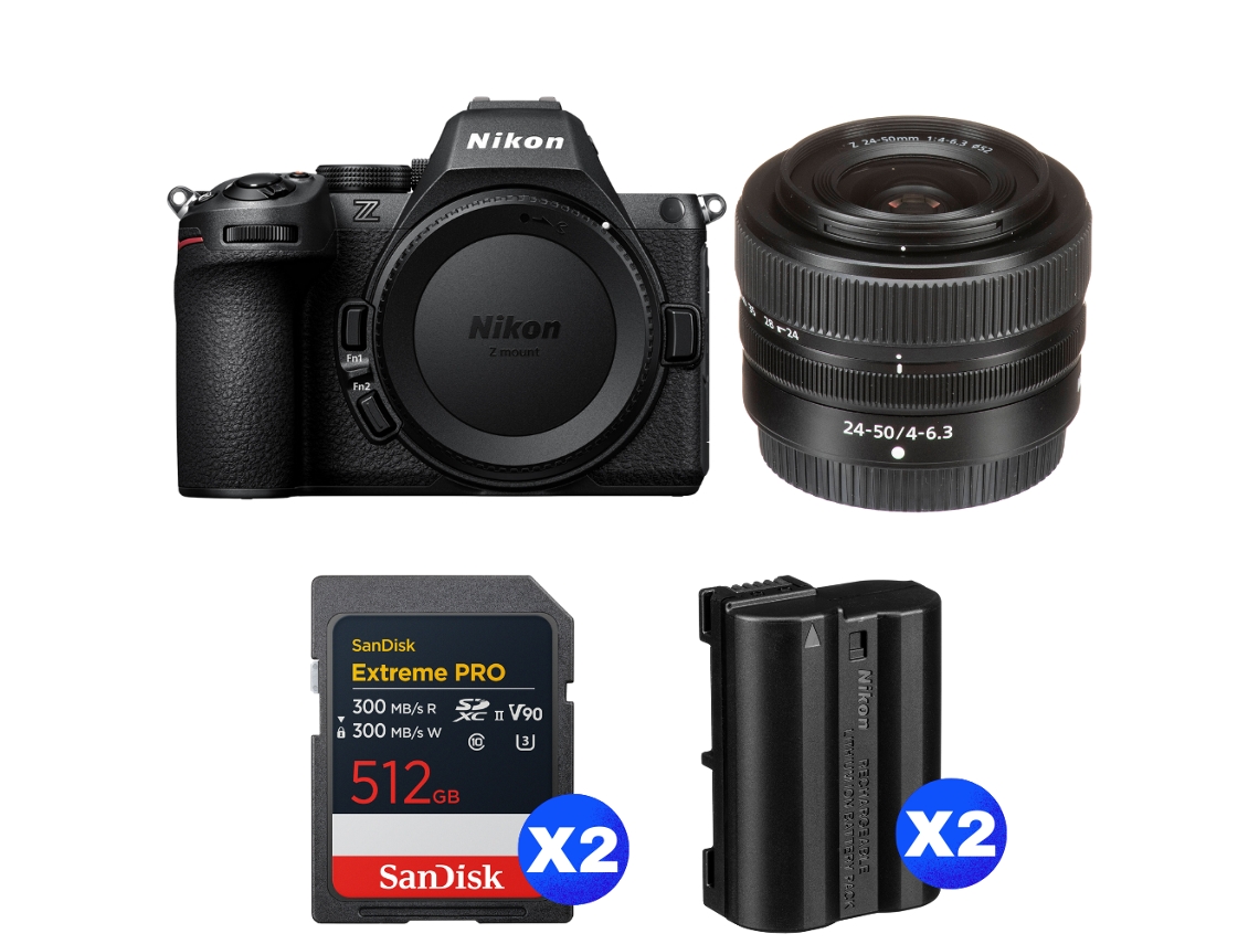 Z5 Ii + 24 50mm F/4 6.3 + 2 Sandisk 512gb Extreme Pro Uhs ii Sdxc + 2 Nikon En el15c + Ebook “20 Dicas para Fotos Que Impressionam” NIKON