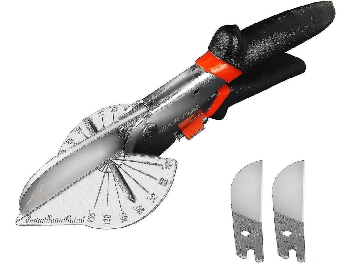 Tijeras de Mitre para Corte Angular de Molduras y Guarniciones, Ajustables 45-135°