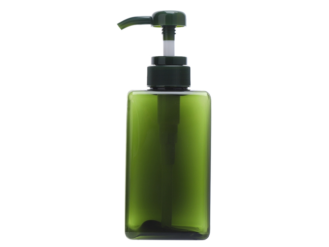 450ml Dispenser De Champú Loción Jabón Con Bomba Botella Color Verde Oscuro