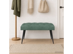 Vidaxl Banco Com Botões Estofados Verde Do Mar 80 X 40 X 46 Cm Veludo