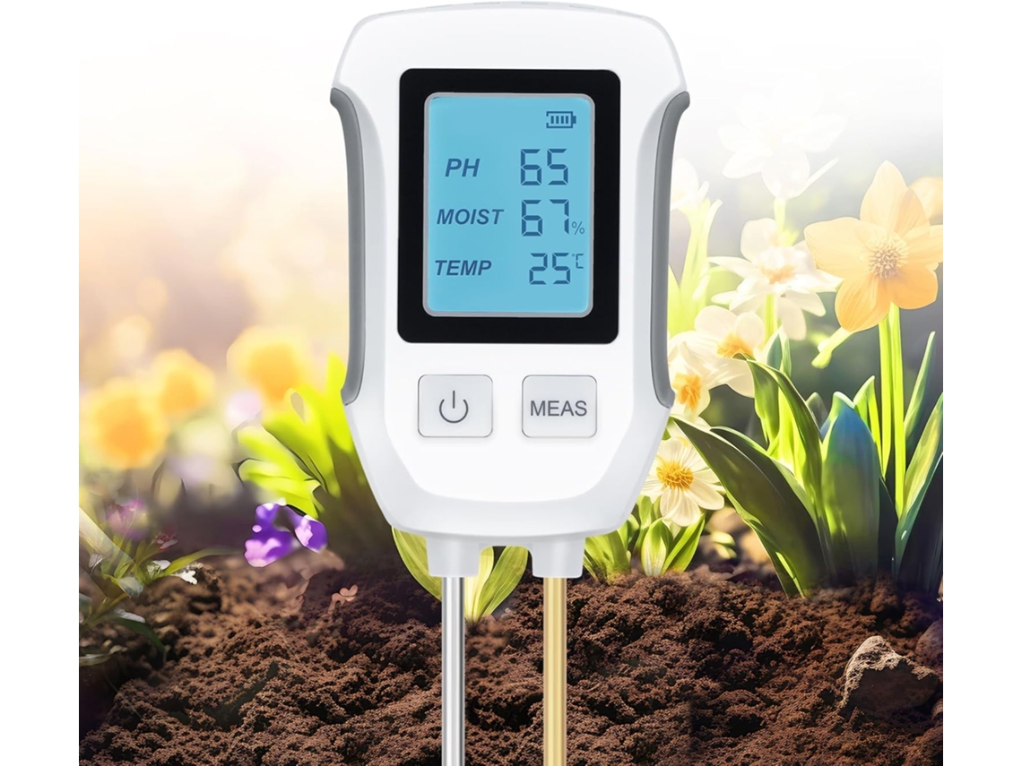 Analisador De Solo 3 Em 1, Medidor Umidade Digital E Ph Com Luz Fundo Para Jardinagem Agricultura. Aquaforge