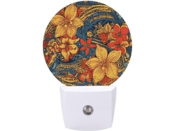Luminária Noturna De Parede Com Plugue, Luminária Noturna De Led Com Linhas Entalhadas E Sensor, Luz Noturna Branca