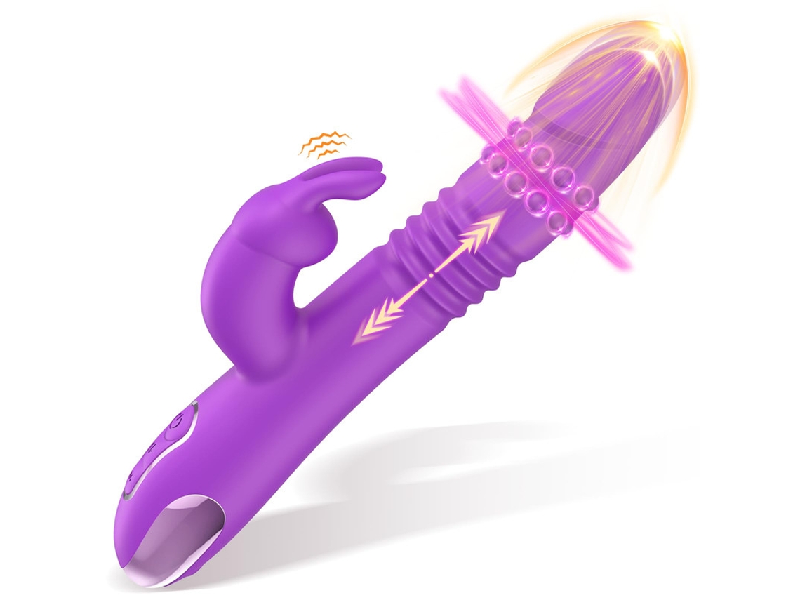 Vibrador Telescpico De Massagem Prova Dgua De 10 Frequncias Para Mulheres (roxo)