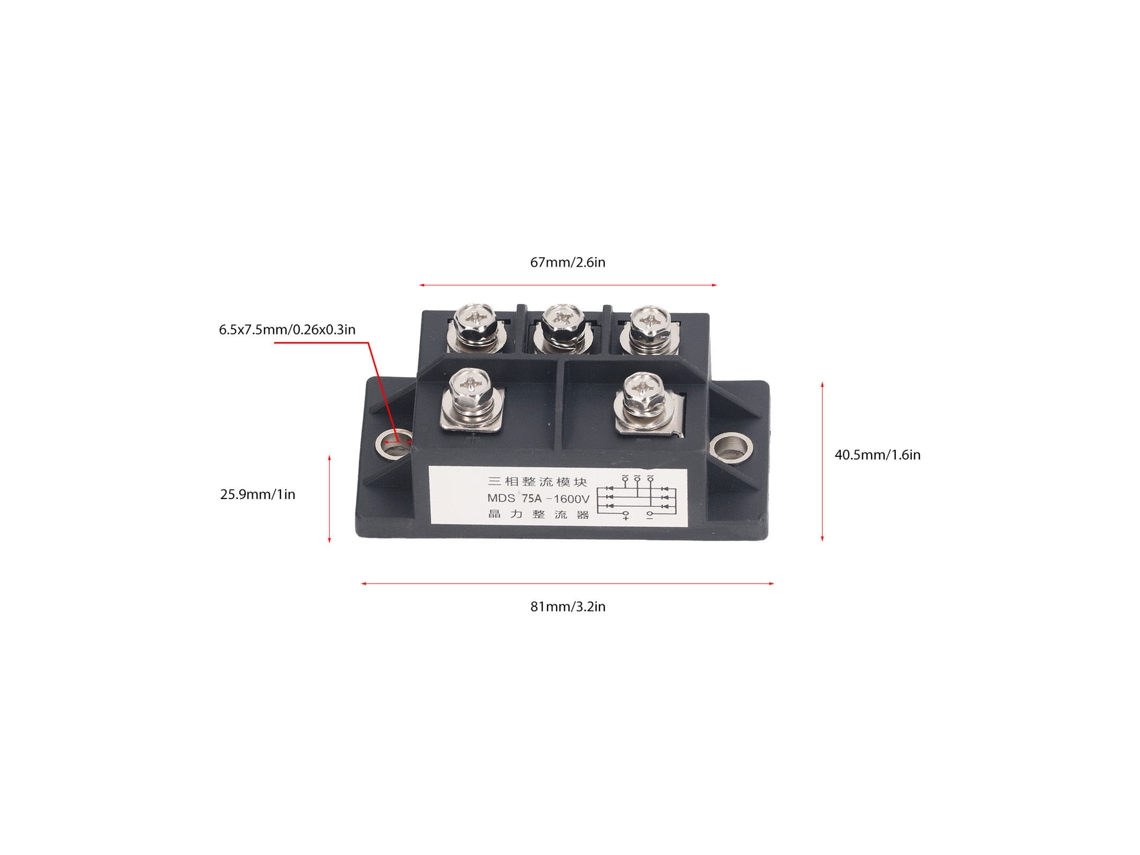 Laxiscreed Retificador Trifásico De Ponte Até 75a E 1600v Com Alta Eficiência