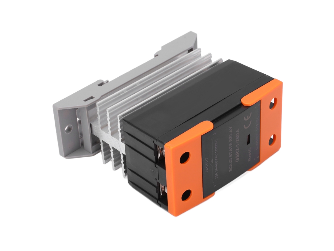 Rele De Estado Sólido Ssr (conversão Dc 3‑32v Para Ac 24‑480v, Com Dissipador De Calor)