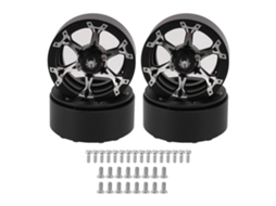 Mali aros de Roda Rc Beadlock Reutilizáveis 1.9in para Traxxas Trx4 Axial Scx10 Preto Prata