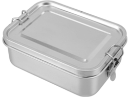 Lancheira De Aço Inoxidável 850ml Com Fecho Metálico Resistente, Ideal Para Escritório E Piqueniques Lancheira Bento