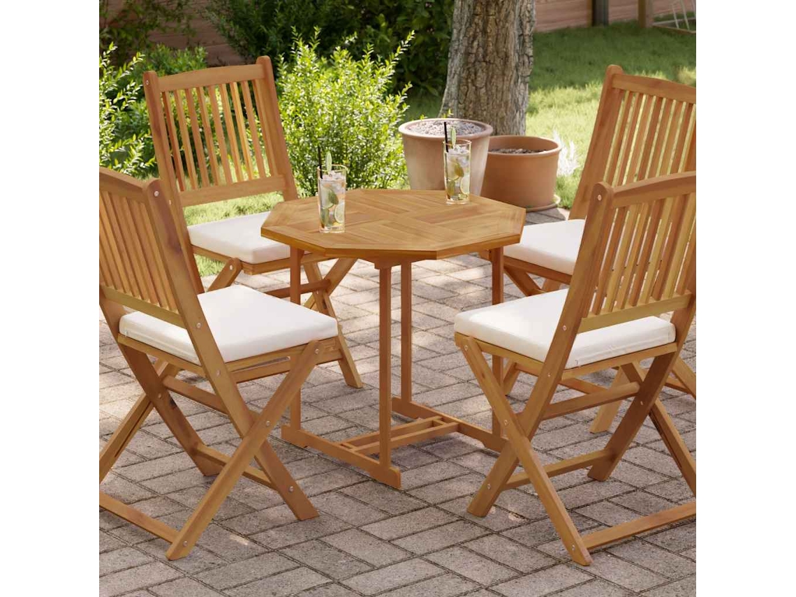 Vidaxl Tampo De Mesa Octogonal 70x70x2,5 Cm Madeira De Teca Maciça