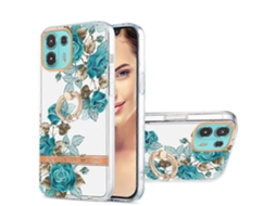 Capa De Celular De Tpu Com Anel Imd Flowers Para Motorola Moto Edge 20 Lite