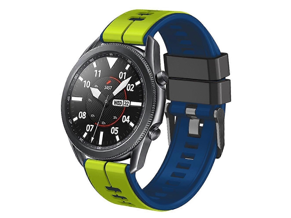 Pulseira Universal De Silicone Bicolor Com Linhas Verticais