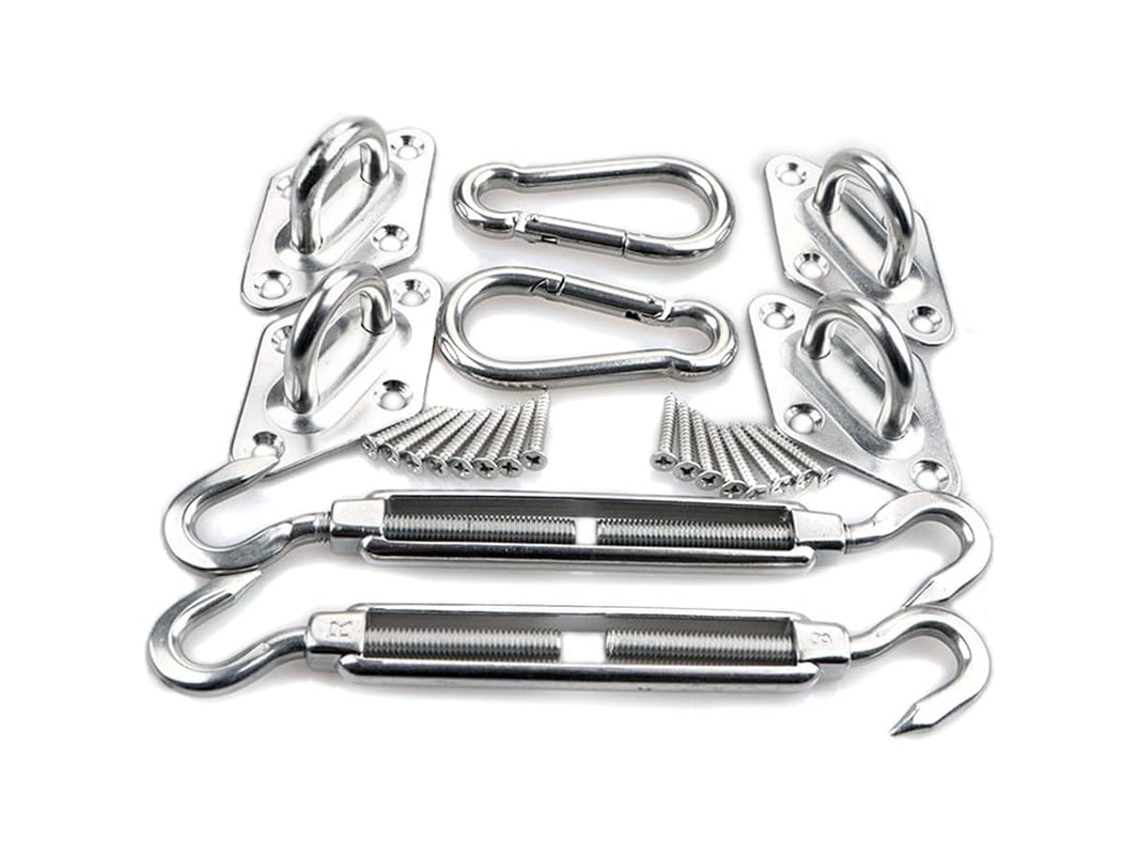 Kit De Fixação De L Toldo Solar Resistente M8 Para Jardim Triangular Quadrado Retangular