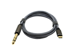 Cabo Usb-c Em Nylon Trançado, Entrada De 6,5 Mm, Conectores Saída