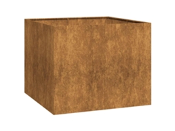 Planter, Planters Vidaxl Marrom Aço Resistente Às Intempéries (100 X 100 X 80 Cm)