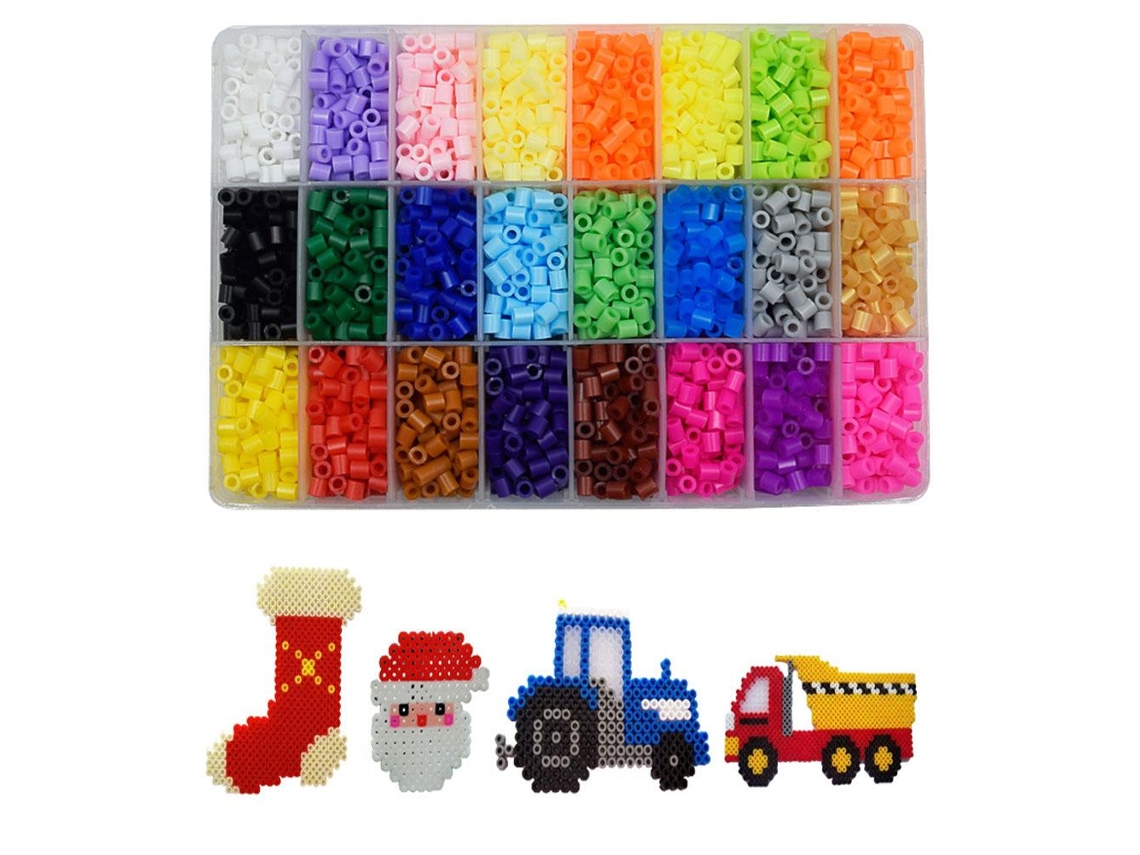 Ats 4800pcs Contas de Tubo Plástico 5mm 24 Cores para Artesanatso Infantil Diy Refil