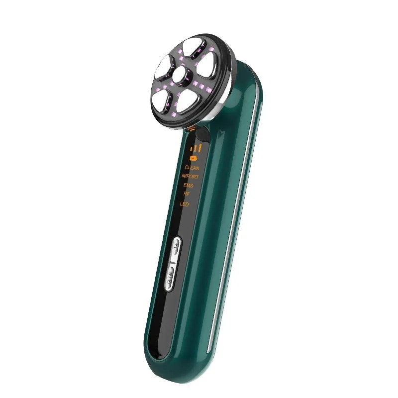 (verde) Massageador Facial Microcorrente para Limpeza de Pele - Aparelho De Beleza