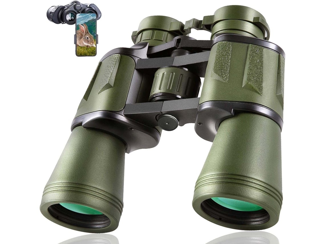 Binóculos de Caça 20x50 para Adultos com Visão Noturna em Baixa Luminosidade Binóculos Profissionais Impermeáveis com Grande Ocular de USHION