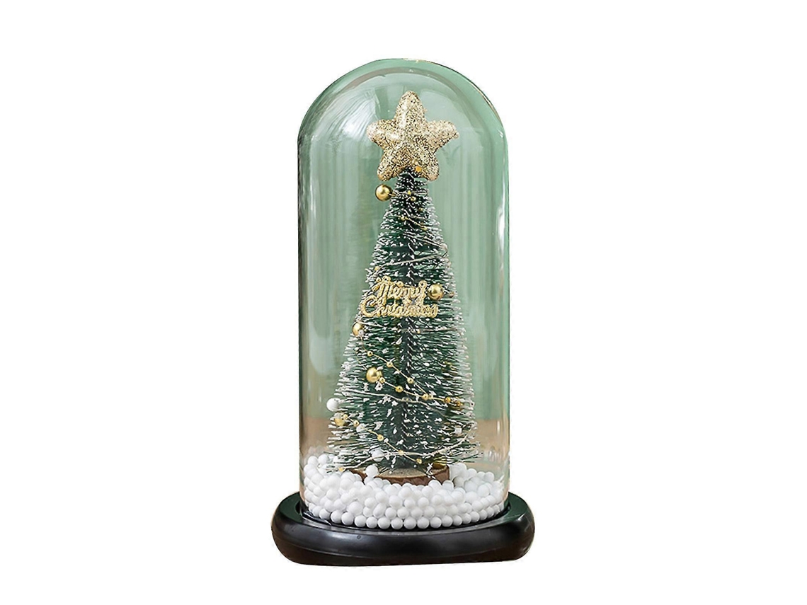 Mini Enfeites De Natal Com Tampa De Vidro, Decorações De Natal, Versão Operada Por Bateria, Suprimentos Luminosos Para Festivais, Preto Olysi Shop