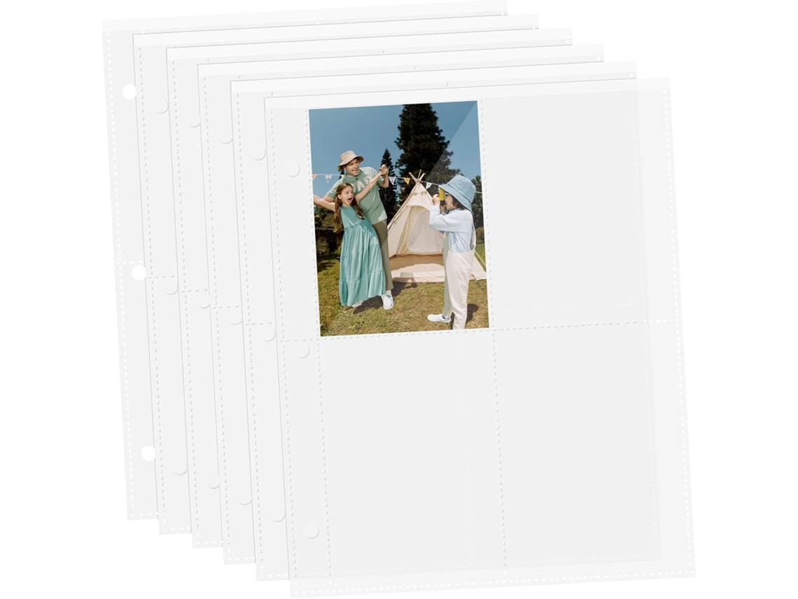 Pages D'album Para Cartes À Collectionner A5 - 40 Feuilles En Pp 4 Pochettes Par Page - Protection Solide Et