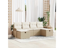 Vidaxl Conjunto De Sofá De Jardim 6 Unid. Rattan Sintético