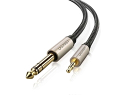 Ugreen 40805 Cabo Auxiliar De 3 Metros, 3,5 Mm Trs A 6,35 Mm Ts Aquaforge