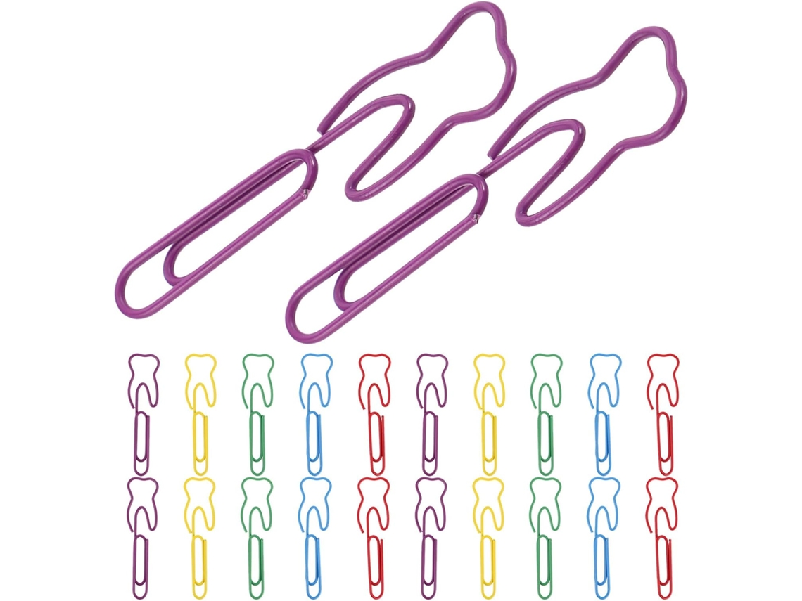 Nuobesty - Pacote com 200 unidades de presilhas portáteis de alta eficiência, formato decorativo com dentes de ferro, cor aleatória, para uso em diversas aplicações.