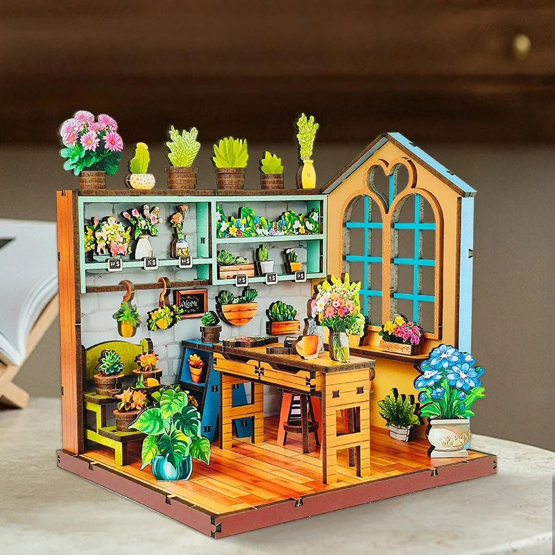 Cantinho Para Arranjos Florais, Modelos Em Miniatura 3d De Madeira Para Montar.