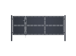 Fence Gate, Fence Gates Vidaxl Antracite Aço (350 X 125 Cm)