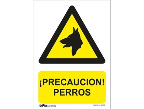 Señal de perigo, cuidado com o cão PVC Glasspack ATM-SEÑALIZACIÓN