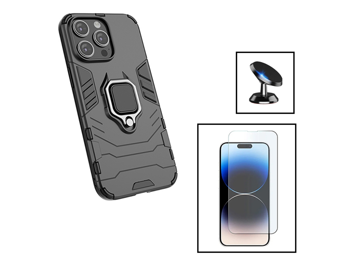 Capa para iPhone 15 Pro Max PHONECARE Vidro Temperado Magnética Preto