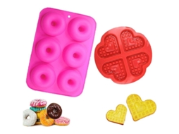 Molde De Silicona Para Magdalenas, Gofres E Rosquillas, Utensílios De Cozinha Resistentes Ao Calor