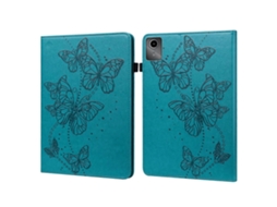 Capa De Couro Com Estampa De Borboleta Em Relevo Para Tablet Lenovo Tab M11 / Xiaoxin Pad 11 2024